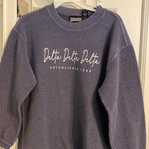 tri delta corded sweatshirt